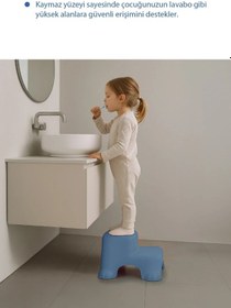 Resim Babyjem Kaydırmaz Bebek Katlı Basamağı İndigo Mavi 