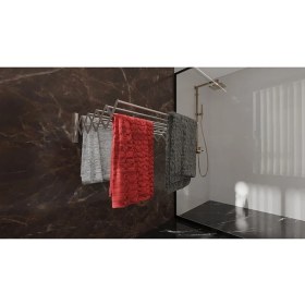 Resim NoktaStore Akordiyon Tipi Katlanır Alüminyum Çamaşır Kurutma Askısı 85 cm 9 Askılı Balkon Banyo Kurutma Askısı 