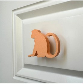 Resim Pomerol Turuncu Maymun Dolap Kulpu - Çocuk Odası, Mutfak Ve Banyo İçin Modern, Şık Ve Dayanıklı Mobilya Kulp 