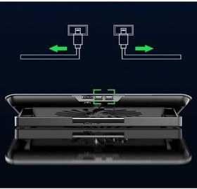 Resim Polham Ayarlanabilir Laptop Soğutucu Notebook Stand Soğutuculu Stand Laptop Stand Laptop Soğutucu Siyah 