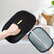 Resim 4 parçalı çift yönlü evcil hayvan tüy alma eldiveni seti (not: boyut: 15*20cm/5.9in*7.8in), yapışkan yüzeyli yeniden kullanılabilir fırçalar, ergonomik mobilya, giysi, araba koltukları - tüm mevsimler için evcil hayvan tüy alma aletleri, köpek tüy alma 