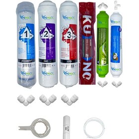 Resim Pemax Water Solutions Kapalı Kasa Su Arıtma Cihazlarına Uygun STD 6'lı Orijinal LG Kuno Mebran Alkali+Tatlandırıcı Set 