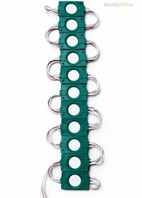 Resim 12volt 2.4watt Kare Cob Modül Led Ip65 Dış Mekan 10 Adet Yeşil 