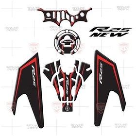 Resim R25 Tank Pad Seti New Design 2019 Red Black 