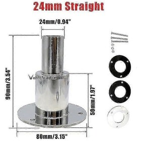 Resim 22/24 Mm Tekne, Deniz, Kamyon, Hava, Dizel Isıtıcı, Paslanmaz Çelik Donanım Parçası İçin Gövde İçi Egzoz Kaplama Bağlantı Borusu Soketi 24 Mm Düz 