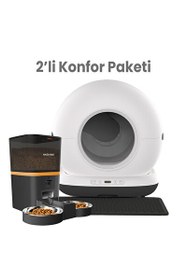 Resim Haustier Akıllı Otomatik Kedi Tuvaleti - Akıllı Mama Kabı 2'li Set ( CB002S - QQ009DS ) 