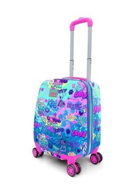 Resim Coral High Kids Lavanta Su Yeşili Grafiti Desenli Çocuk Valizi 16731 