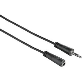 Resim Hama 3.5mm - 3.5mm Soket Stereo Siyah 1S 5M 