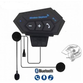 Resim Intercom Bt12 Bluetooth Motosiklet Kask Kulaklığı 