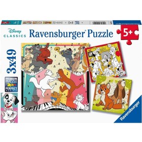 Resim Ravensburger 3x49 Parça Puzzle Walt Disney Hayvanlar 51557 