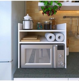 Resim Tezgah Üstü Fırın Mikrodalga Mutfak Rafı Mutfak Dolabı -organizer 