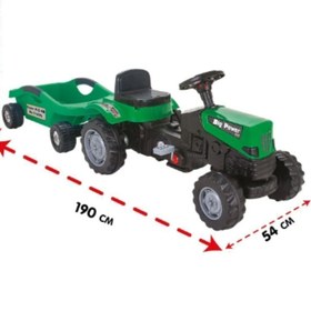 Resim PİLSAN Power Pedallı Big Trolley Traktör (YEŞİL) 