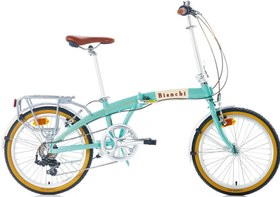 Resim BIANCHI NEW FOLDING VINTAGE KATLANIR BİSİKLET 290H 7-V VB CELESTE 