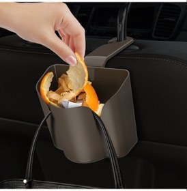 Resim Sones Araba Arka Koltuk Kancası Çöp Çöp Çöp Kutusu Cep Telefonu Tutucu Saklama Kutusu Kahverengi 