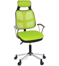 Resim Türksit AS File Çalışma Koltuğu Metalik Gri Boyalı Ayak Yeşil 