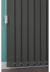 Resim Antrasit Pvc Dikey Perde Döndürülebilen Tam Açık Ya Da Tam Kapalı Pvc Dikey Antrasit 