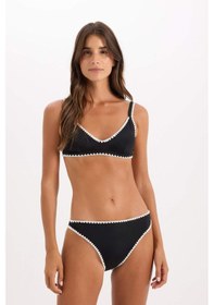 Resim DeFacto Regular Fit Nakışlı Bikini Altı-Fall in Love C3203AX24HSBK81 
