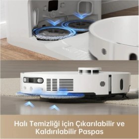 Resim Dreame X40 Ultra Robot Süpürge Beyaz, 12.000PA Emiş Gücü 