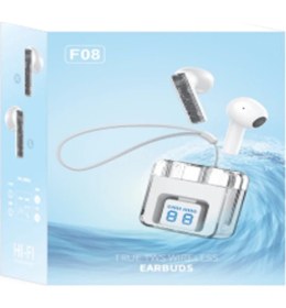 Resim Karler Bass F08 Dijital Şarj Göstergeli Tws Bluetooth Kulaklık - Mavi 