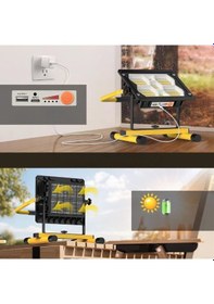 Resim Güneş Enerjili 400 Ledli Powerbank Özellikli Projektör 