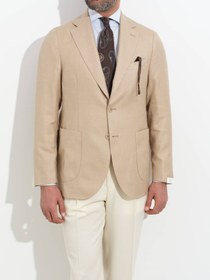Resim Borriello X Enis Inci - Beige Single Breasted Blazer - 54 