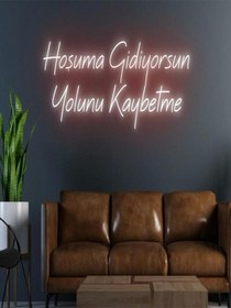 Resim Hoşuma Gidiyorsun Yolunu Kaybetme Yazılı Neon Tabela Kırmızı 