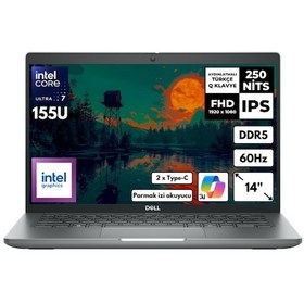 Resim Dell Latitude 5450 N012L545014UHMF71 u7-155U 16 GB 512 GB SSD 14" W10H FHD Dizüstü Bilgisayar 