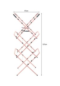 Resim Romee Pratik Katlanır 3 Katlı Bebek Çamaşır Kurutmalık Askısı Pembe 