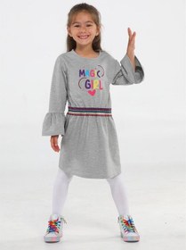 Resim Magic Girl Gri Örme Kız Elbise-gri Gri 