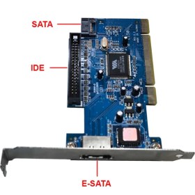 Resim Pcı To Ide Sata E-Sata Çevirici Kart Ide Sata Esata Dönüştürücü Kart 