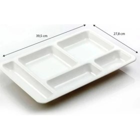 Resim abnturk King Beyaz Termo Kırılmaz Plastik Tabldot Tabilot Tablot Tabağı (15 Adet) 