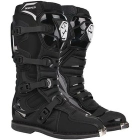 Resim Motosiklet Ayakkabısı Korumalı Uzun Deri Cross Bot 