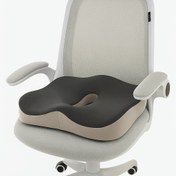 Resim 1 Adet Hafıza Köpük Oturma Minderi, Ergonomik Merkez Oluklu, Ofis, Ev veya Araç Koltuğu için Uzun Süreli Kullanıma Uygun, Kaymaz Tabanlı Yumuşak Destek 