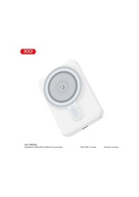 Resim 20w Pd Hızlı Şarj Destekli Standlı Magsafe Uyumlu Type-c Çıkışlı 10.000 Mah Kablosuz Powerbank Beyaz 