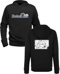 Resim Alfa Tshirt Steins;gate Baskılı Siyah Ön Arka Çocuk Baskılı Sweatshirt 