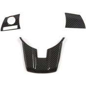 Resim Shineyee Araç Karbon Fiber Abs Direksiyon Direk Topçası Kapağı Trim Mitsubishi Için Uygun Xpander 