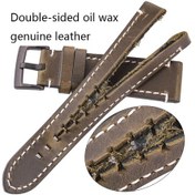 Resim Hakiki Deri Kordonlu Saat 7 Renk Vintage Kayış 18mm 20mm 22mm 24mm Kadın Erkek Yellow Brown Black 11mm 