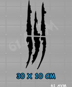Resim 61 AVM Pençe - Sticker Folyo Kesim | Siyah | 30 X 10 Cm 