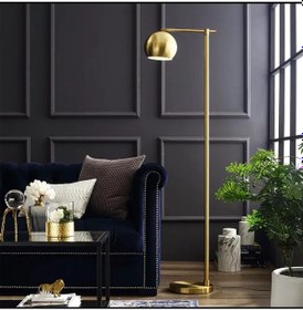 Resim Rsylight Retro Metal Dekoratif Rustik Gold Köşe Lambası Lambade 