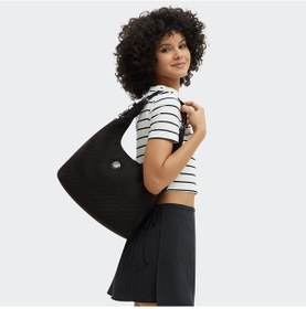 Resim Kıplıng Eanna Zip Orta Boy Omuz Çantası Siyah Black Sıgnature Jq Siyah 