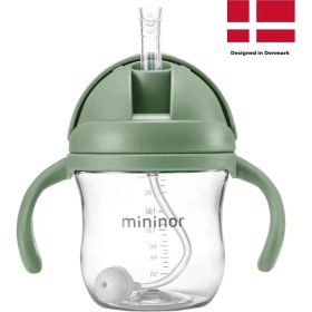 Resim Mininor Tritan Alıştırma Bardağı 220 ml - Willow Green (2 Adet) 
