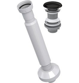 Resim Monavit Seramik Kapaklı Siyah Klik Klack Lavabo Süzgeci 32 Sifon Siyah 