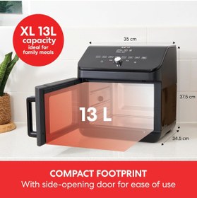 Resim Hype Store Instant XL AirFryer, 13 Litre Sıcak Hava Fritözü, Kızartma, Izgara, Fırınlama, Tost Yapma, Isıtma ve 