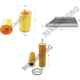 Resim Rixenberg Mercedes C-klasse C180 Kompressor (w/c/s203) 143 Hp 02-07 Filtre Seti 