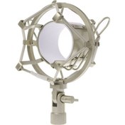 Resim Metal Shockproof Condenser Mikrofon Tutucu 46 Mm Gümüş 
