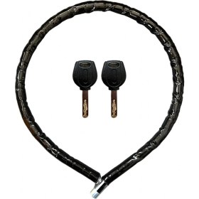 Resim Yuma YM-752 Motorsiklet Kilidi Anahtarlı Körüklü Siyah ( Boy : 120CM-ÇAP : 22MM ) 