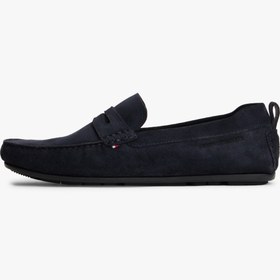 Resim Tommy Hilfiger Core Süet Driver Erkek Mavi Loafer Ayakkabı 