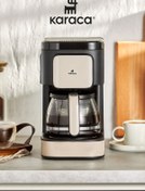 Resim Karaca Filtre Kahve Makinesi Çay Makinesi 2'si 1 Arada CoffeeJust Aroma Karaca Çay Kahve Makinesi Latte 