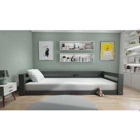 Resim Herseycik Ninnimo Montessori 90X190 Yatak Uyumlu Karyola Y18-4 Antrasit 