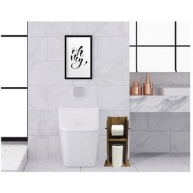 Resim Bk Home Doğal Masif Ahşap Tuvalet Kağıtlığı Ve Dekoratif Ahşap Si (551052495) 